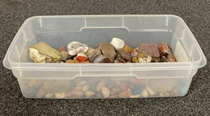 Assortment Of Rocks, Pebbles, and Tumbled Stones