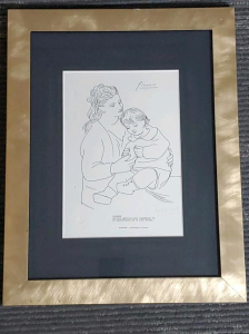 " Mother With Child" Pablo Picasso Lithograph, Signed In-Plate, Special Edition