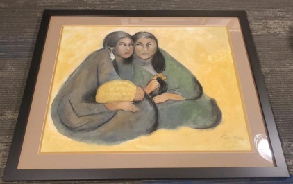 In the Manner of Diego Rivera Figural Composition Painting Bearing Signature"
