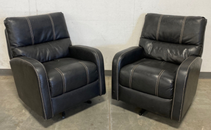 (2) Matching Faux Leather Chairs