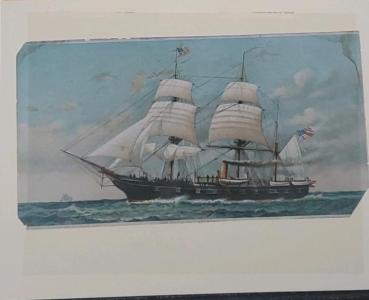 Lithograph of The Brave Old "Kearsarge" by Richard Von Snap 18"x14"
