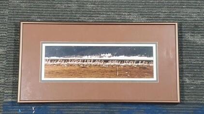 Snow Geese byMary Louise Holt, Framed Art Print, Dated 3/91 19"x10.5"