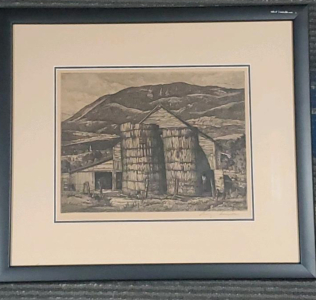 Luigi Lucioni Original Pencil Signed Etching, "Shadow and Substance" Signed, Framed 16"x14"