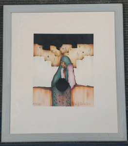 "San Ildefonso" by Amado Maurilio Pe&ntilde;a Jr., Limited Edition 31/50 Signed Print 15.5"x17.25"