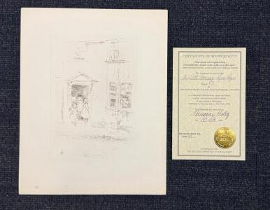 James McNeill Whistler Lithograph "Little Court" Limited Edition 11&rdquo;x14&rdquo;