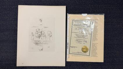 The Little Balcony by James McNeill Whistler, Limited Edition Lithograph Signed In PLate 11&rdquo;x14&rdquo;