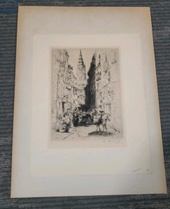 "Gr&eacute;co ou Le secret de Tol&egrave;de" Etching by Auguste Brunet - Made in France, Signed 16"x12"