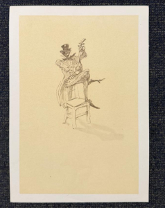 "N&egrave;gre jouant du banjo" By : Henri de Toulouse-Lautrec Lithograph 8 1/2&rdquo;x12&rdquo;