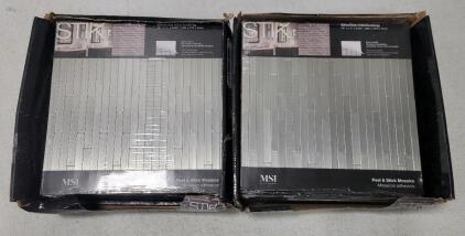 MSI Silverina Interlocking Peel & Stick Mosaic Tile, 12"x11", 20 Sheets, 18.4 Sq Ft, Silver