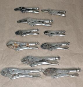 (10) Assorted Pairs Of Vice Grips