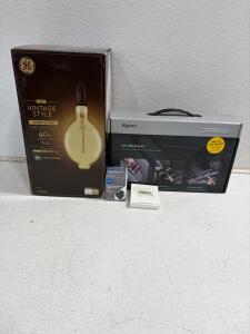 Dyson Car Cleaning Kit DC07/DC14/DC15, GE 6.5W Vintage LED Bulb, Medline Heart Rate Watch, 2 Garage Remotes