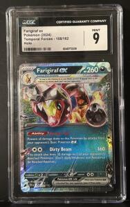 Pok&eacute;mon Farigiraf ex Holo Trading Card, CGC Mint 9, Temporal Forces Set
