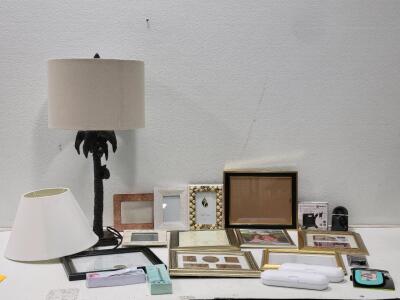 Home Decor Lot! Including: Picture Frames, Lamp, BlackHead Remover, & More!