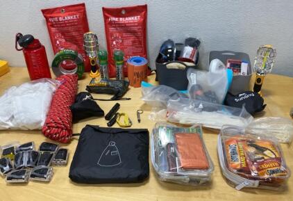 Survival Lot - Fire Blankets Lights - Rode and Duct Tape - And More Survival Necessities