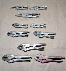 (10) Assorted Pairs Of Vice Grips