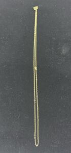 Double Strand Cable Chain Necklace 14K Yellow Gold, 18 Inch, Spring Ring Clasp