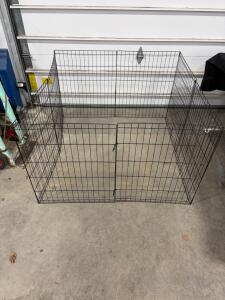 Folding Wire Pet Exercise Pen, 8 Panels, 30&rdquo; x 24&rdquo; with Carry Bag, Black