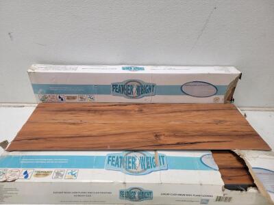 Featherweight Luxury Click Vinyl Plank Flooring, Waterproof, Commercial Grade, 48"x7", Wood-Look