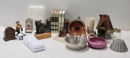 Miscellaneous Lot! Including: Baking Items, Encyclopedia, Dictionary, & More.