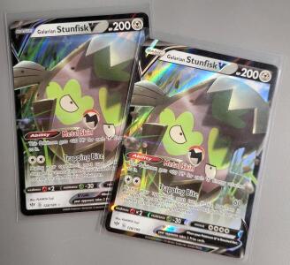 (2) Galarian Stunfisk V Basic Pok&eacute;mon Cards