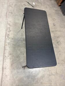 Sudden Comfort by Meco 48"x20" Folding Handy Table, Black Vinyl, Steel Frame, 48&rdquo;x20&rdquo; SN 0M429512223