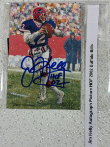 Jim Kelly Signed Hall of Fame Art Card, 2002 Class, Buffalo Bills, PAAS Authenticated, Ltd 5000