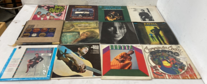 x(12) Collectible Records Johnny Cash, Dolly Parton, Bob Dylan, & More