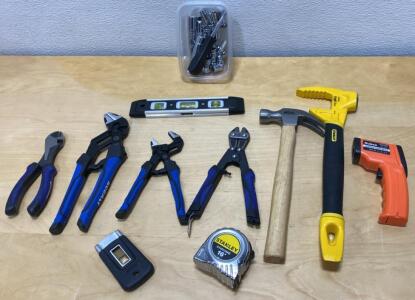 Stanley, Kobalt & Nubee - Infrared Thermometer - Kobalt Pliers, Hammer, Tape Measure, Level, and More