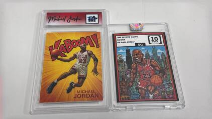 Pair Of Custom Made MICHAEL JORDAN Sports Cards