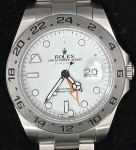 (1) Replica Rolex Explorer II (Ref. 216570) w/White "Polar" Dial