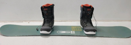 (1) Liquid Man 154cm all-mountain snowboard with K2 Raider BOA boots. Size 9-10