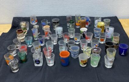 Last Call. Shot Glasses From All Over - Olympics - BSU - Mexico and so Many More (50+)