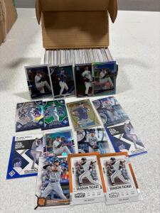 Box of 300+ MLB Baseball Cards - Donruss, Topps, Panini, Star Players, Inserts & Duplicates