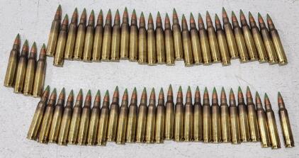(57) .556 Ar-15 Ammunition Cartridges