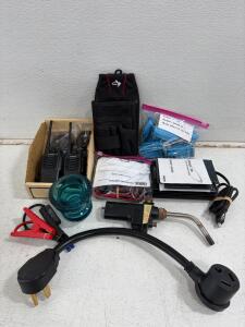 Beginner Ski Training Aid Kit, tool holder, PROwatt inverter, torch top, walkie set, telegraph insulator, pressure control module. NEMA 14-30P 4 prong plug.