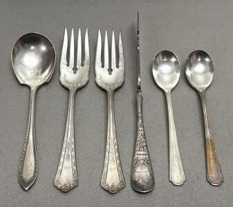WM. Rogers & Son Silver-Plated Flatware Set with Ornate Designs