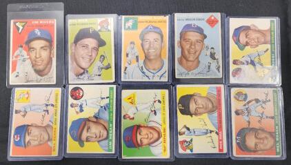 (10) 1954-55 Topps Baseball Sports Cards