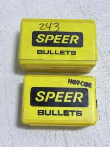 Speer .451 Round Ball & 243 105GR Spitzer Bullets, 100 Each, Copper-Jacketed