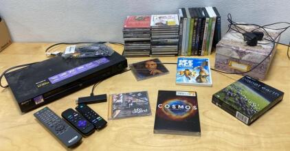 Sony CD/DVD Player ( Powers On ) - CDs and DVDs to Play in it - John Legend - Ice Age and More