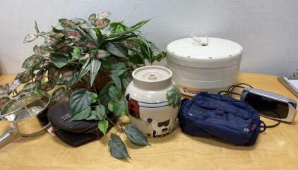 Cow Cookie Jar - Food Dehydrator (powers on) - Emerson Alarm Clock (works) and More