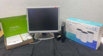 HP 2035-20&rdquo; ( Powers On ) - Deco Tri Band Router System- Centry Link Wireless Modem ( Unable To Test )