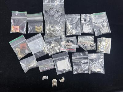 Large Lot Assorted Watch Bracelet Links, Pins & Clasp Parts, Stainless & Bi-Metal, 50+ Pieces