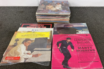 Assorted Albums - Marty Robbins, Lauren Bacall, & More