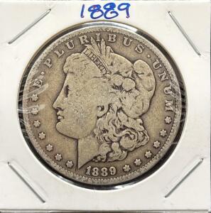 1889-O Morgan Silver Dollar Coin New Orleans Mint 90% Silver 38.1mm 26.73g