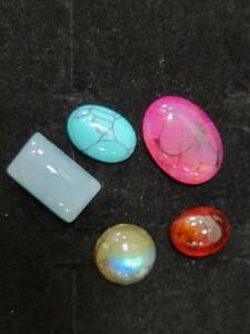 (5) Beautiful Gemstone Cabachons