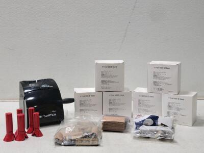 Royal Sovereign QS-1 Coin Sorter, 6 Coin Tubes, Paper Wrappers, 60 N95 & 1 3M N100 Respirator Masks
