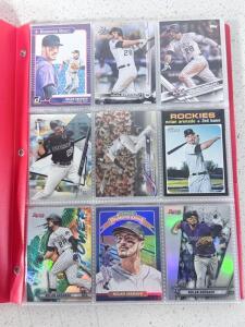 Colorado Rockies Stars/HOF Baseball Card Binder: Helton, Arenado, Walker, Inserts, 100 Cards