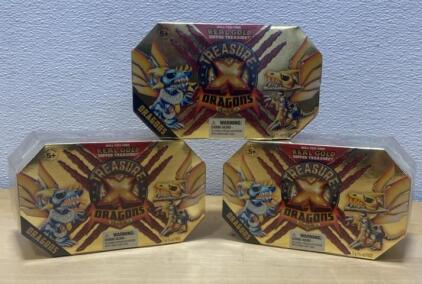 Treasure X Dragons Gold Collectible Toy Sets, Sealed, 2019, Real Gold Dipped Treasure, (3)