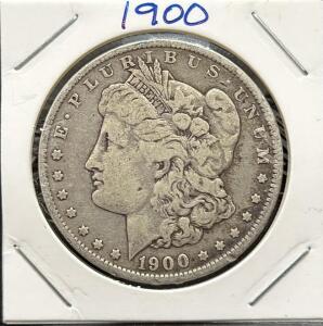 1900-O Morgan Silver Dollar, New Orleans Mint, 90% Silver, VG-F Condition