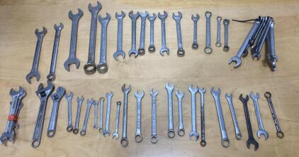 40+-Piece Mixed Wrench Set, SAE & Metric, Combination Open-End Box-End Adjustable